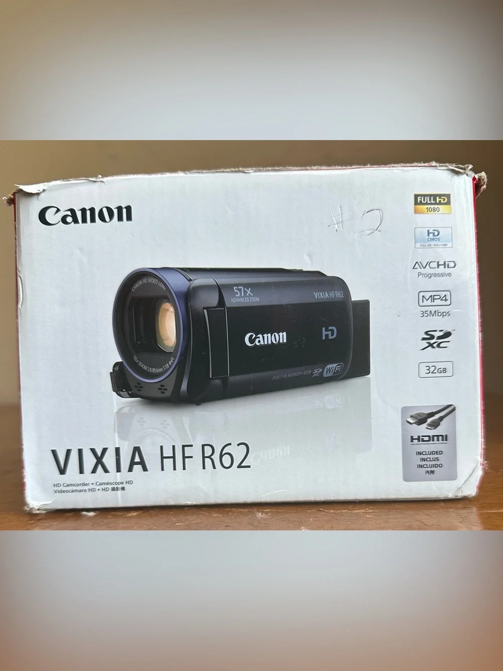 Canon Vixia HF R62 Full HD 3.2MP CMOS 32x Optical Zoom Video Handycam Camcorder
